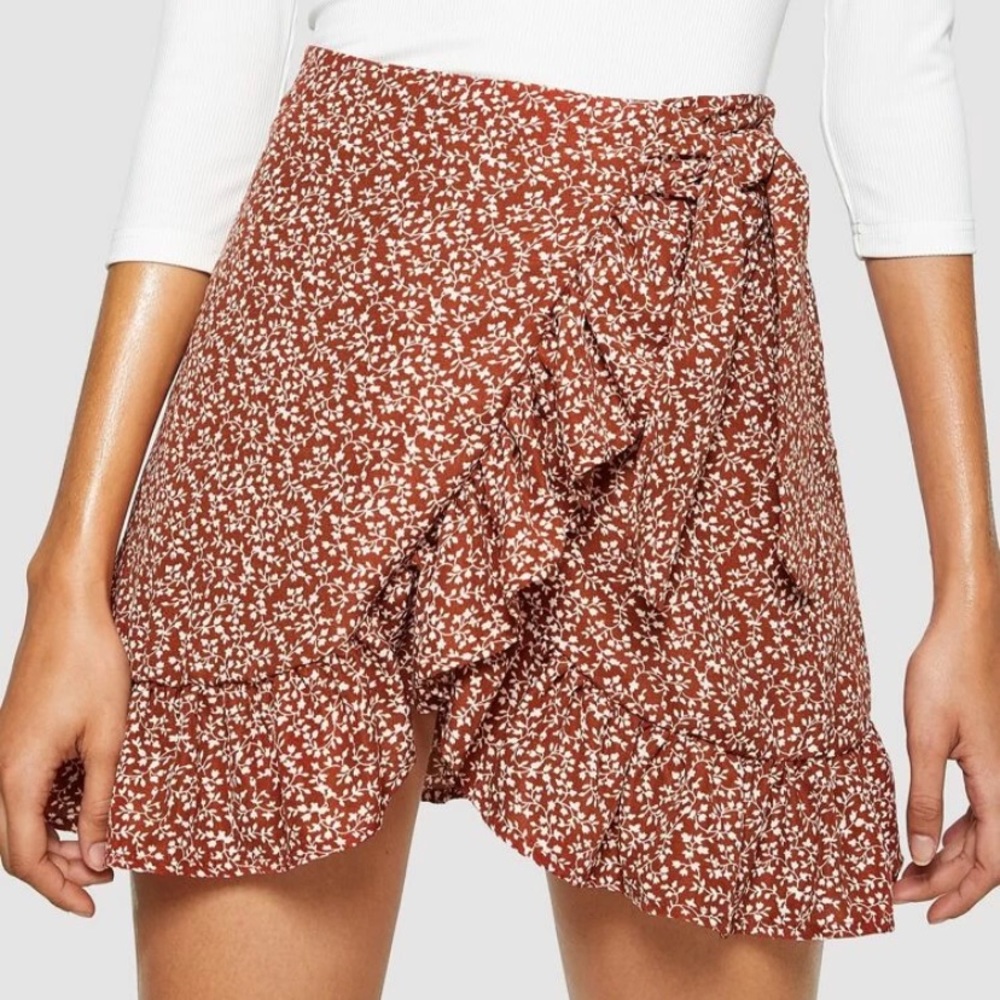 Red Ruffle Skirt